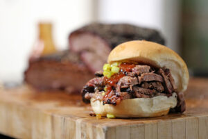 Look delicious? Get this brisket slider at Dinosaur Bar-B-Que in downtown Syracuse.