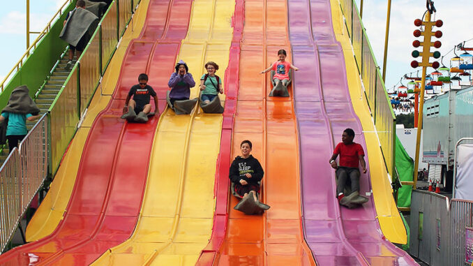 The “Drag Strip” slide at the Great New York State Fair in 2019. Photo by Deborah Jeanne Sergeant